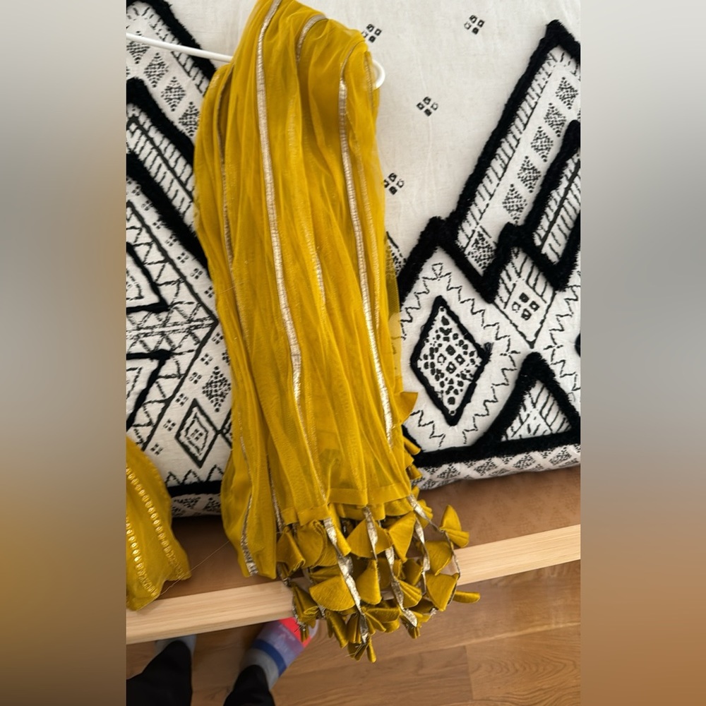 Elegant Mustard Lehenga - Picture 2 of 4
